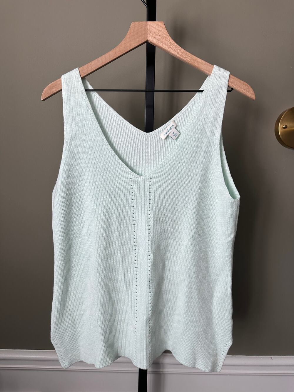 Sundance Sweater Tank Top Blue Size Medium Baylee Knit